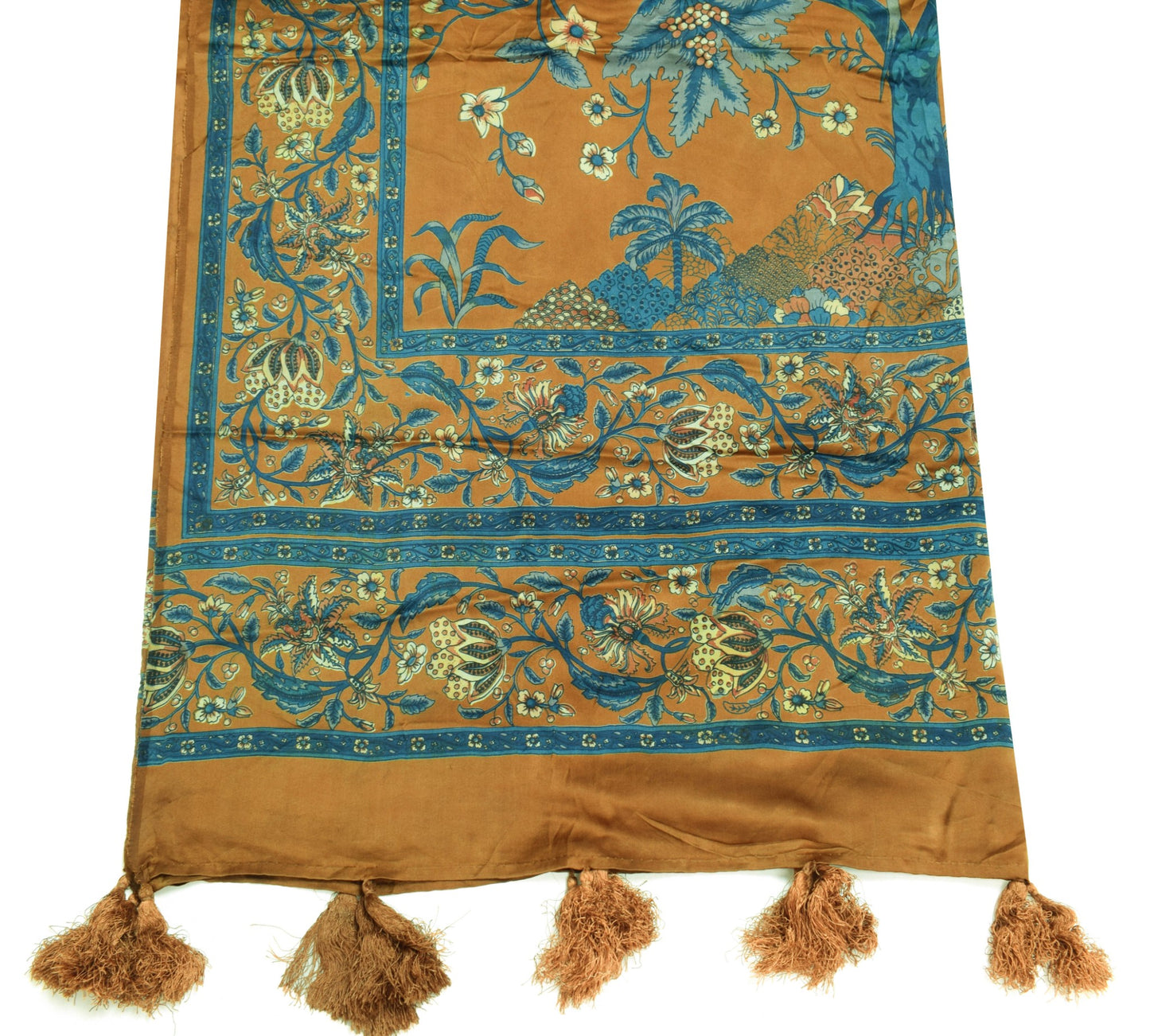 Sushila Vintage Branded Dupatta Satin Silk Trendy Digital Printed Scarf Stole