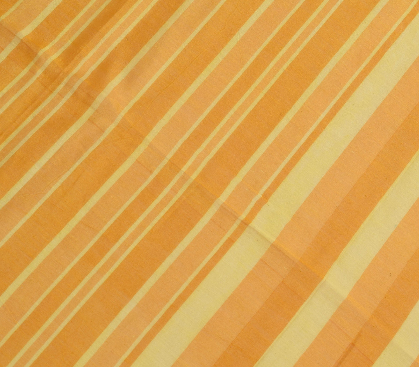 Sushila Vintage Yellow Printed Dupatta 100% Pure Cotton Silk Stripes Long Stole