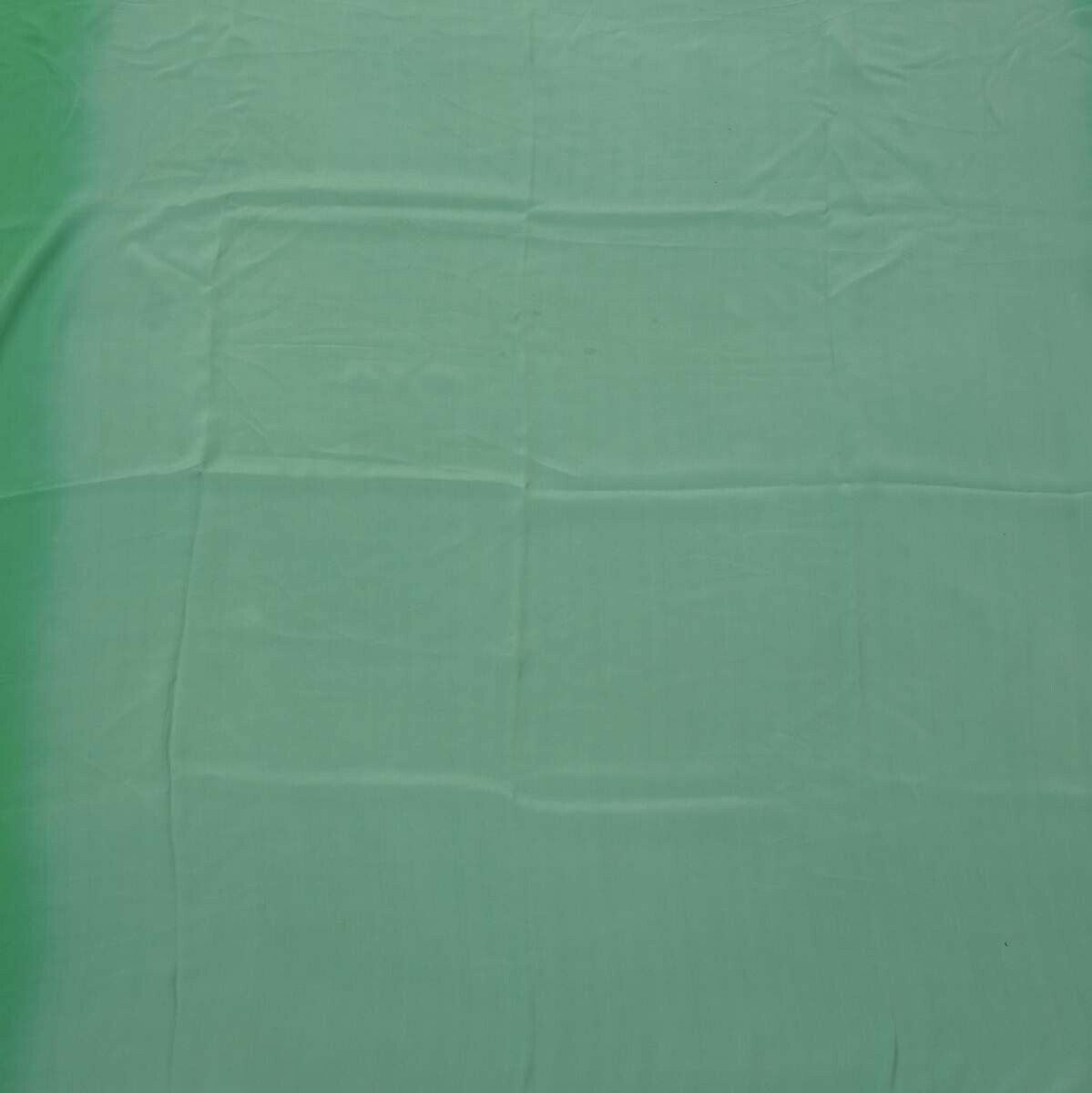 100% Pure Crepe Silk Vintage Sari Remnant Quilt Craft Fabric 5 Pc lot Green