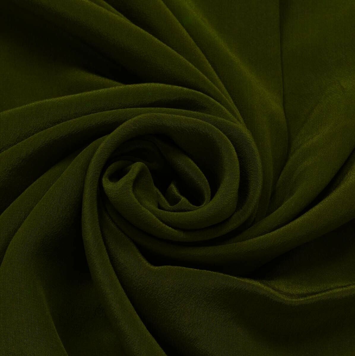 100% Pure Crepe Silk Vintage Sari Remnant Quilt Craft Fabric 5 Pc lot Green