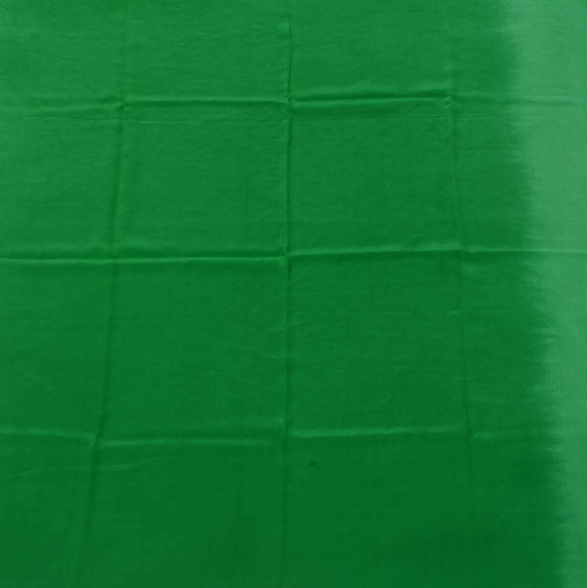 100% Pure Crepe Silk Vintage Sari Remnant Quilt Craft Fabric 5 Pc lot Green