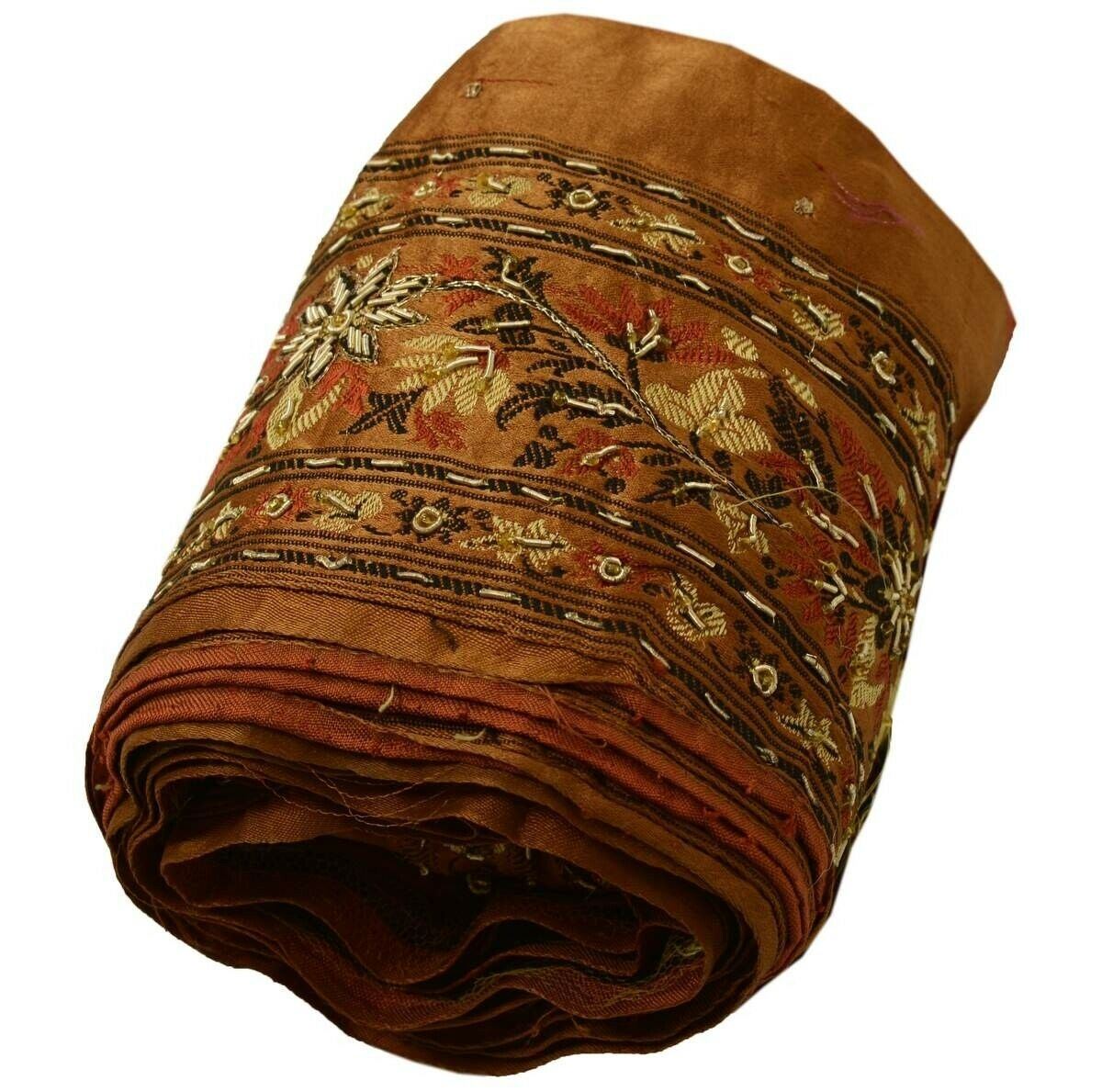 Antique Vintage Sari Border Indian Craft Trim Hand Beaded Woven Lace Ribbon