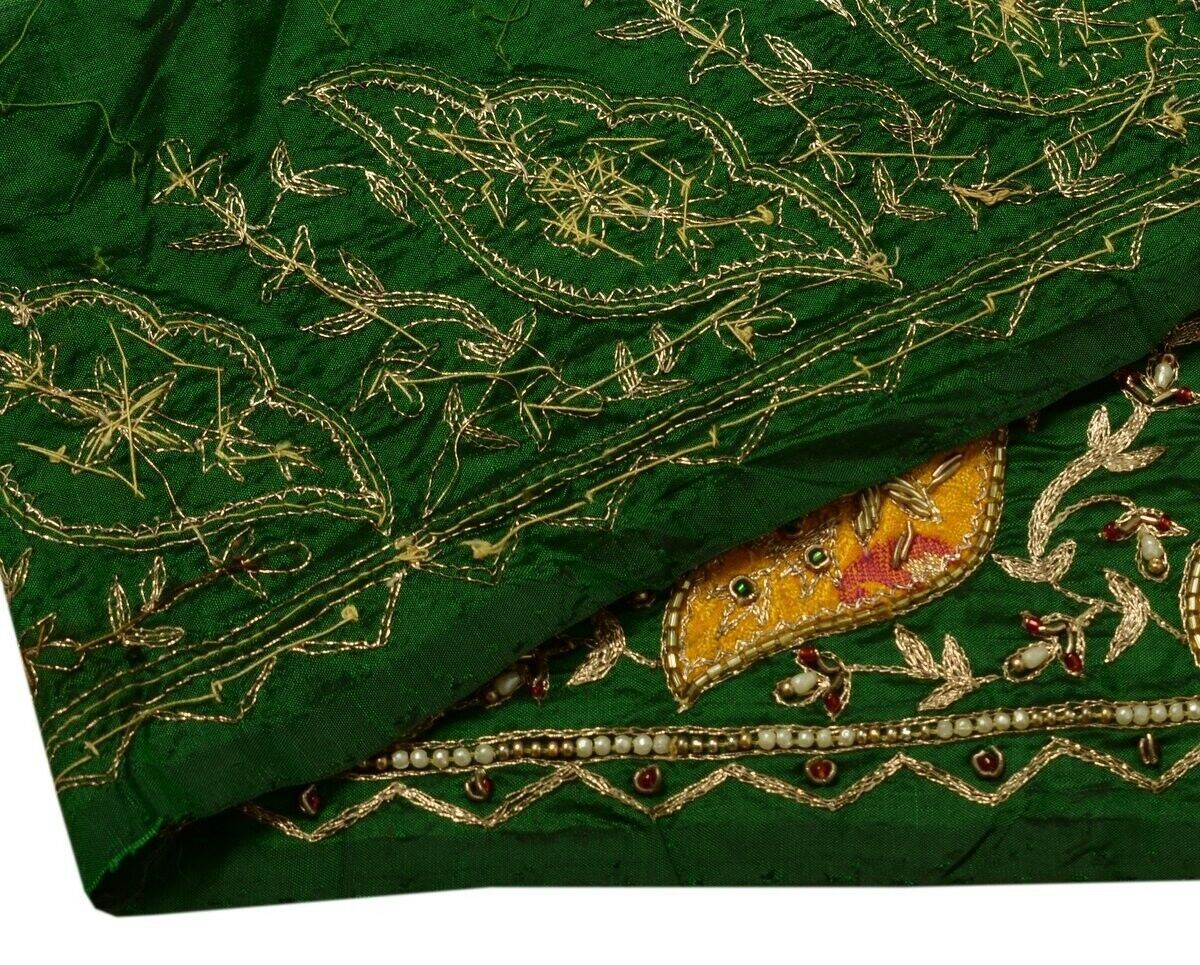 Vintage Saree Border Indian Craft Trim Hand Beaded Embroidered Patch Work Lace