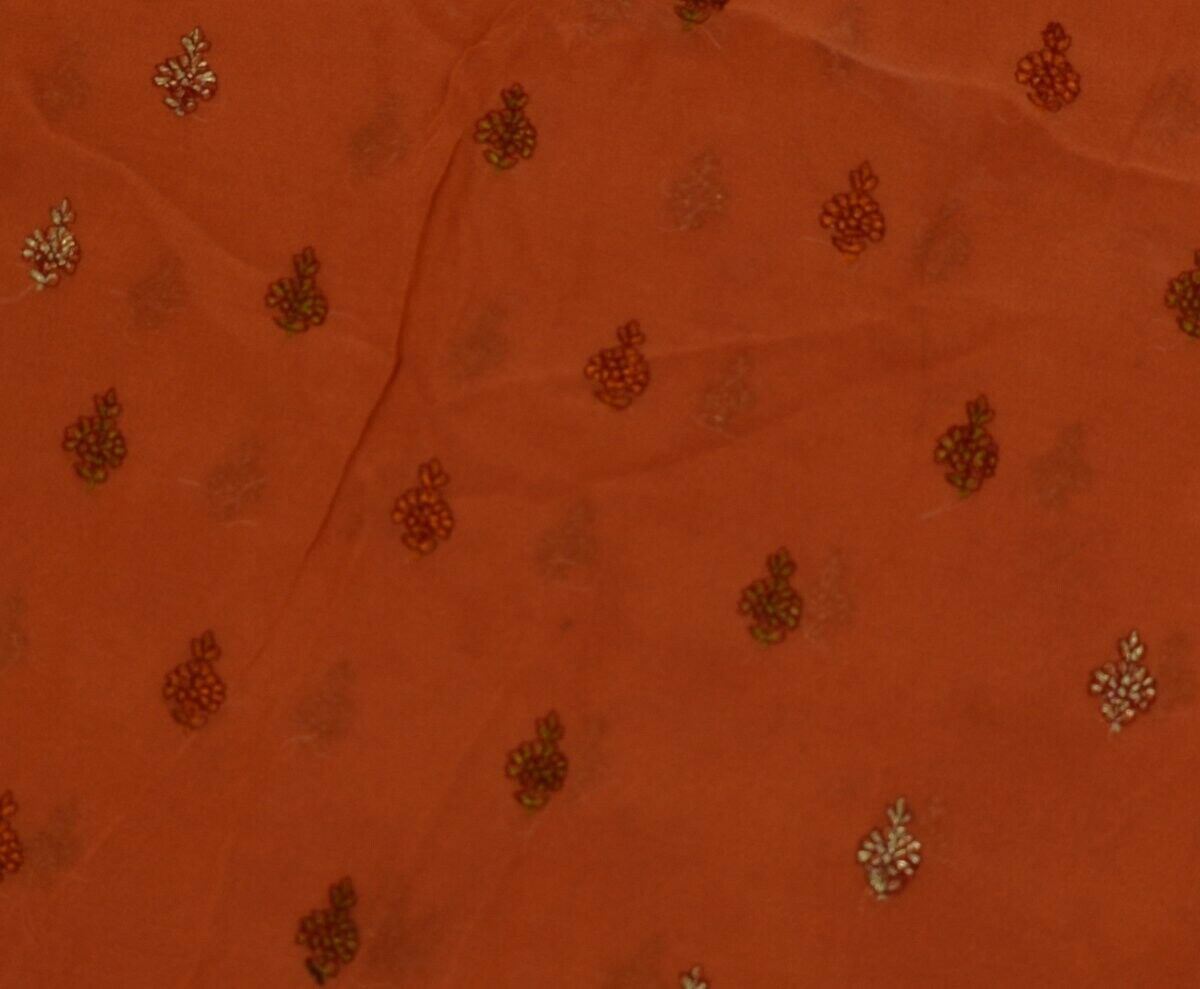 100% Pure Georgette Silk Vintage Sari Remnant Scrap Fabric for Sewing Craft