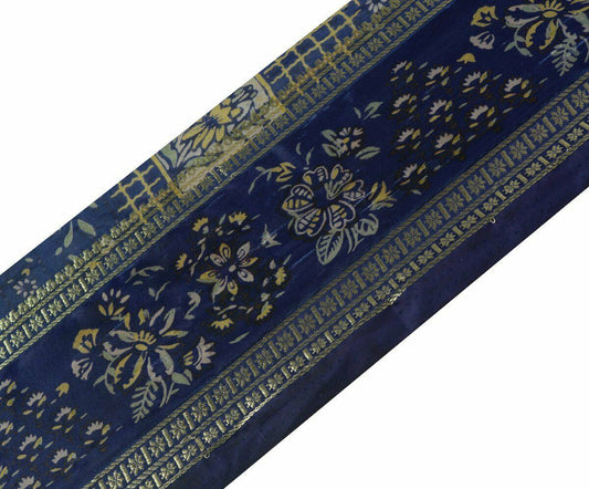 Vintage Saree Border Indian Craft Trim Antique Printed Zari Woven Ribbon Lace