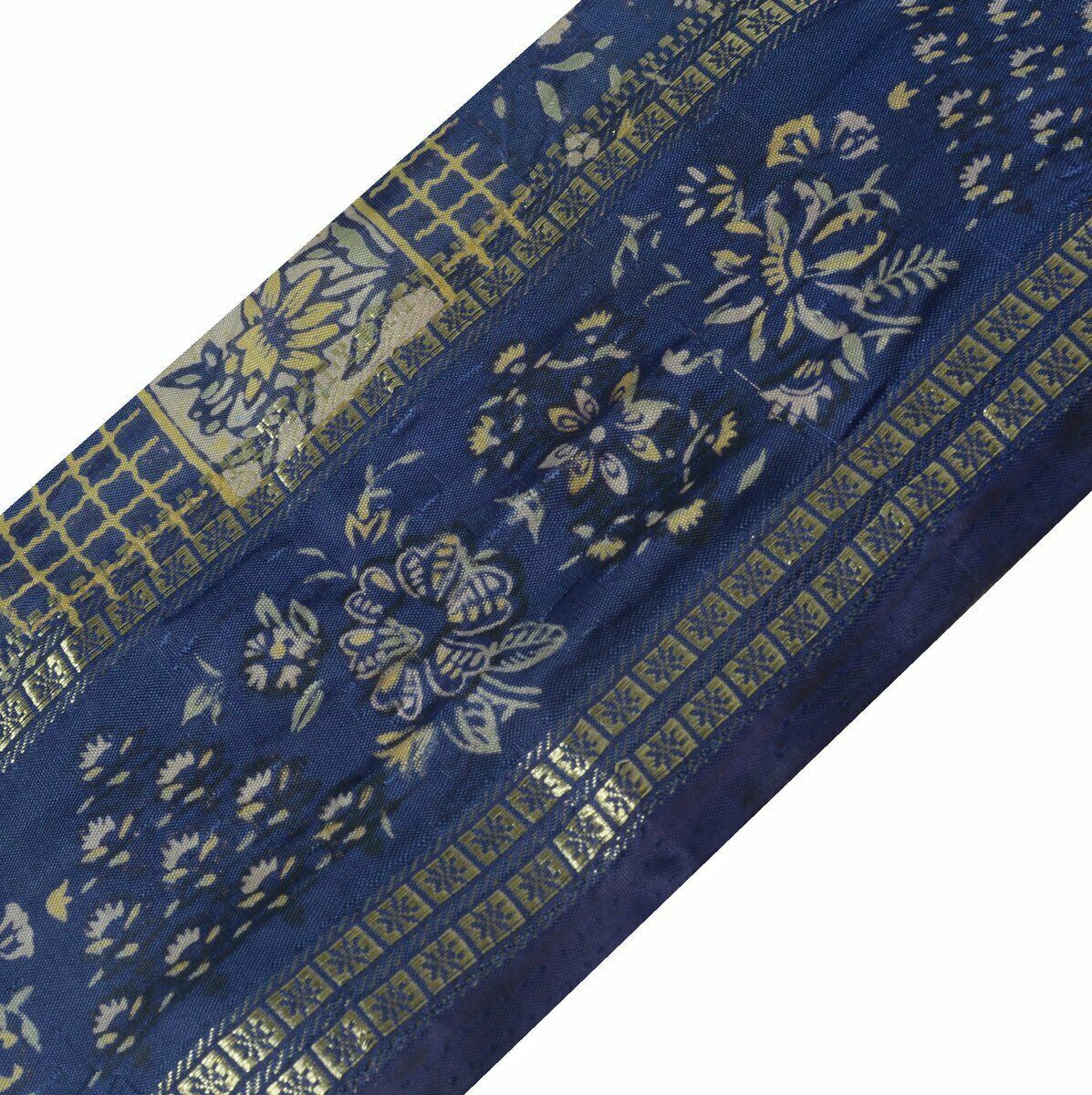 Vintage Saree Border Indian Craft Trim Antique Printed Zari Woven Ribbon Lace