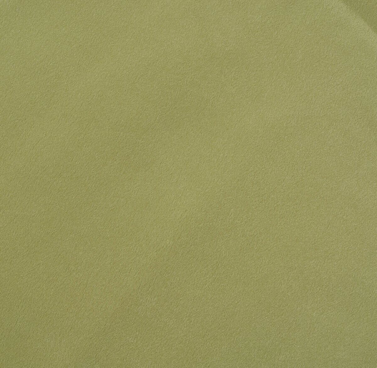 Blend Crepe Silk Plain Green Vintage Sari Remnant Scrap Fabric for Sewing Craft