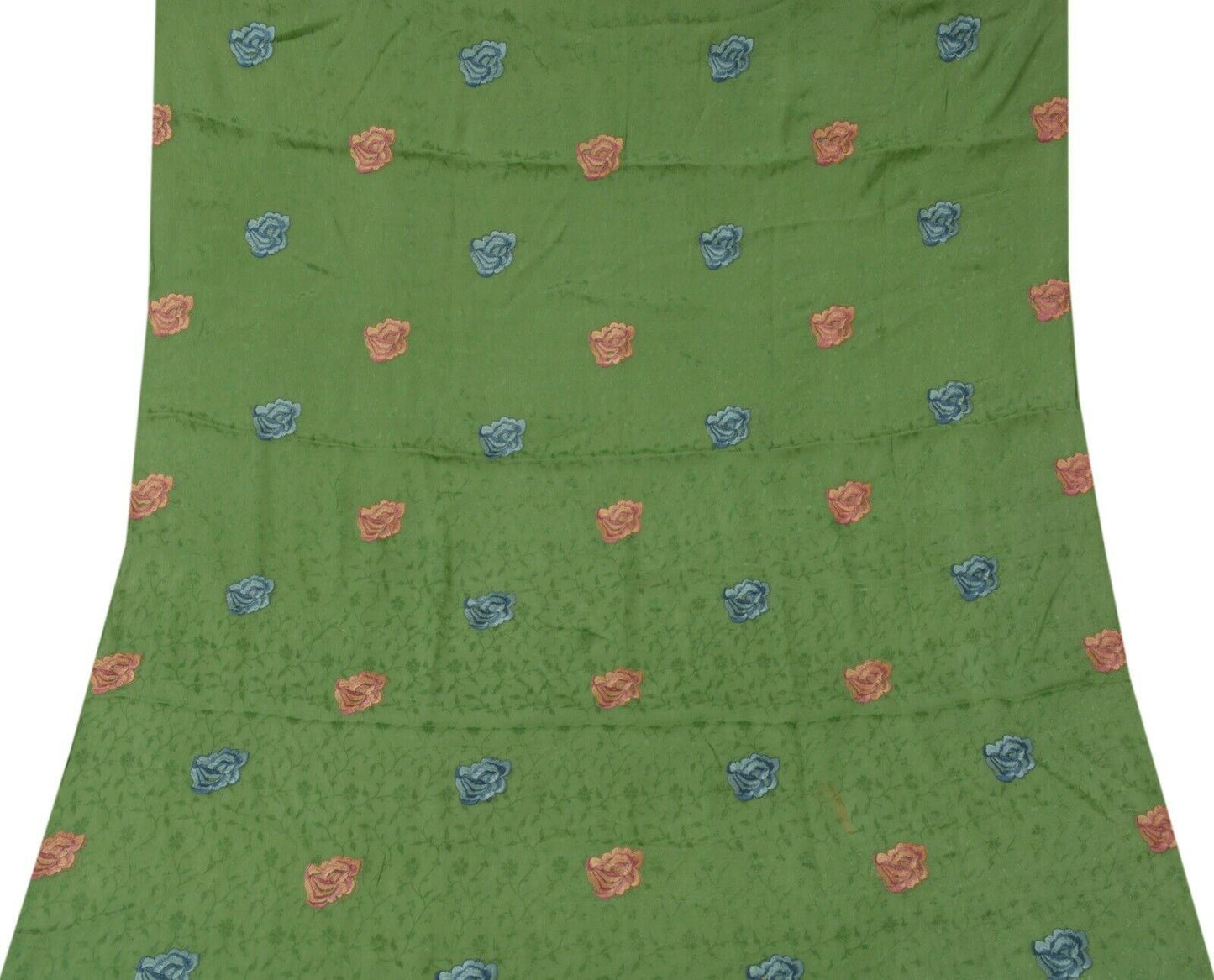 Vintage Saree Remnant Scrap Multi Purpose Craft Self Woven Embroidered Fabric