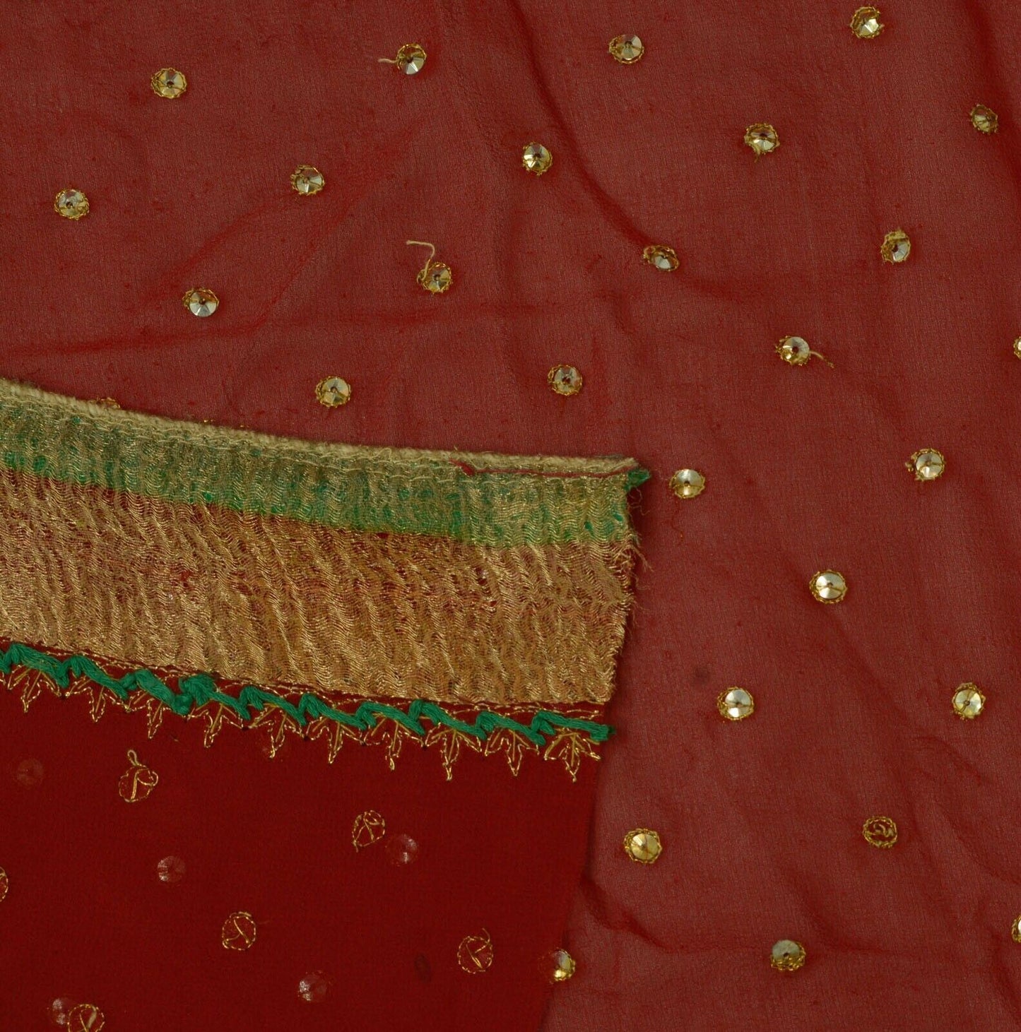 Vintage Saree Remnant Scrap Multi Purpose Craft Zardozi Embroidered Fabric