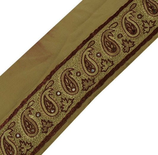 Vintage Sari Border Indian Craft Sewing Trim Embroidered Mirror Work Ribbon Lace