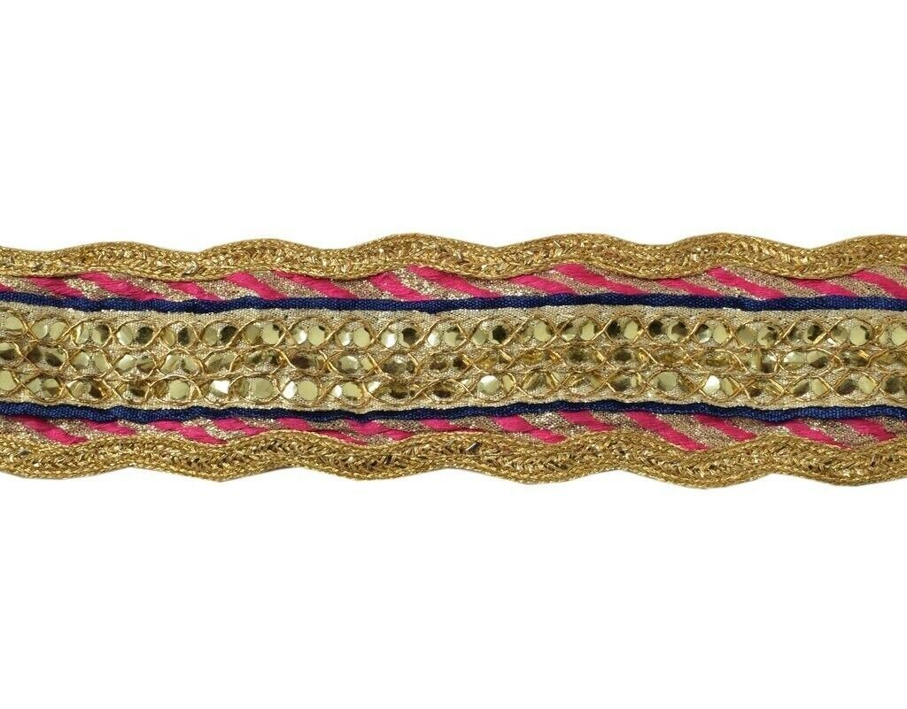 Vintage Sari Border Indian Craft Sewing Trim Sequins Dori Stitch Lace Ribbon