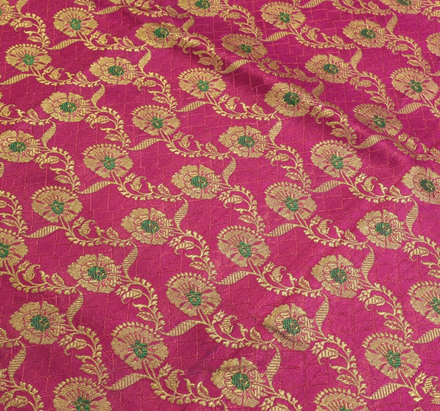 Vintage Heavy Saree Indian Art Silk Zari Woven Brocade Banarasi Scrap Sari