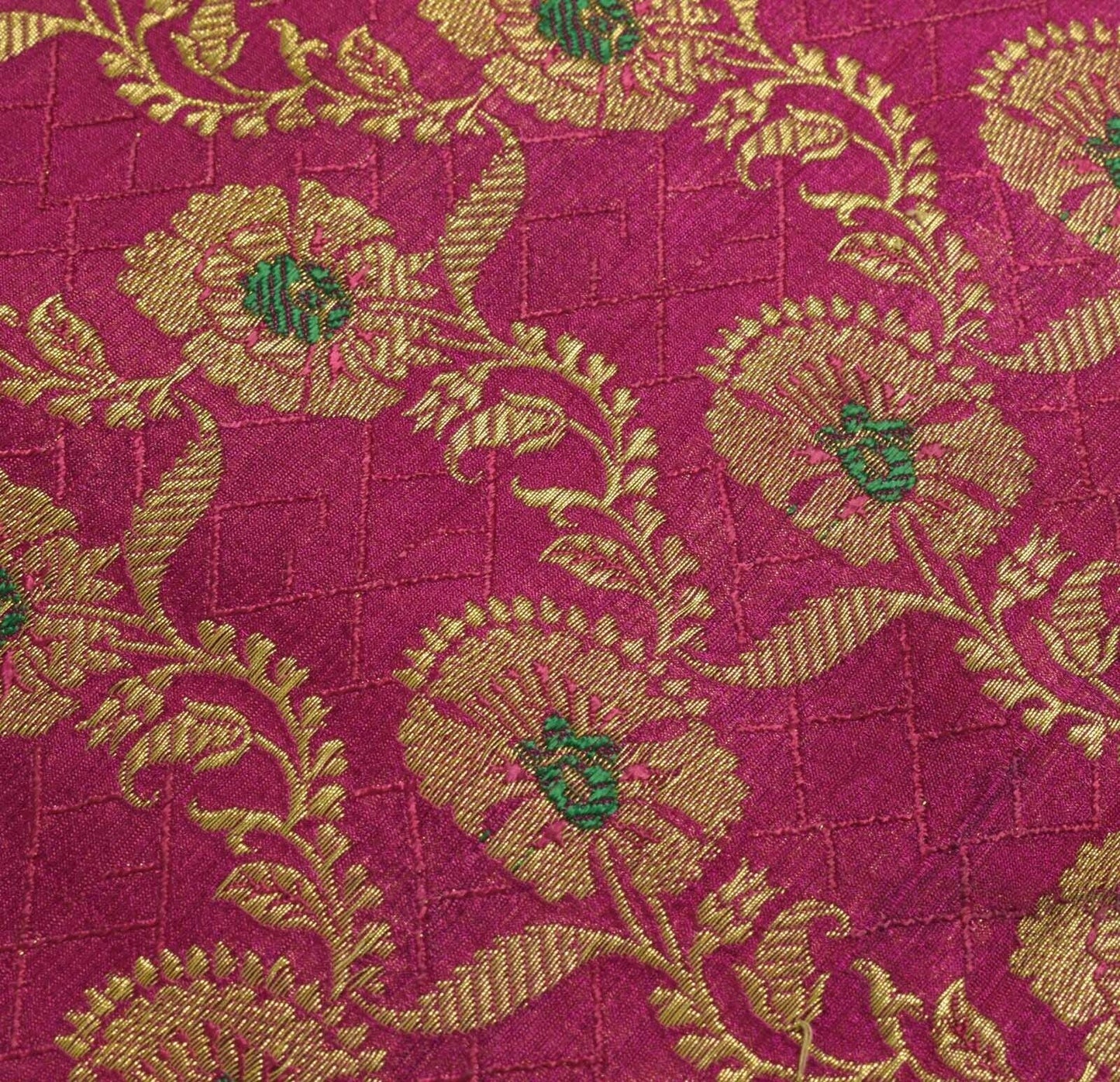 Vintage Heavy Saree Indian Art Silk Zari Woven Brocade Banarasi Scrap Sari