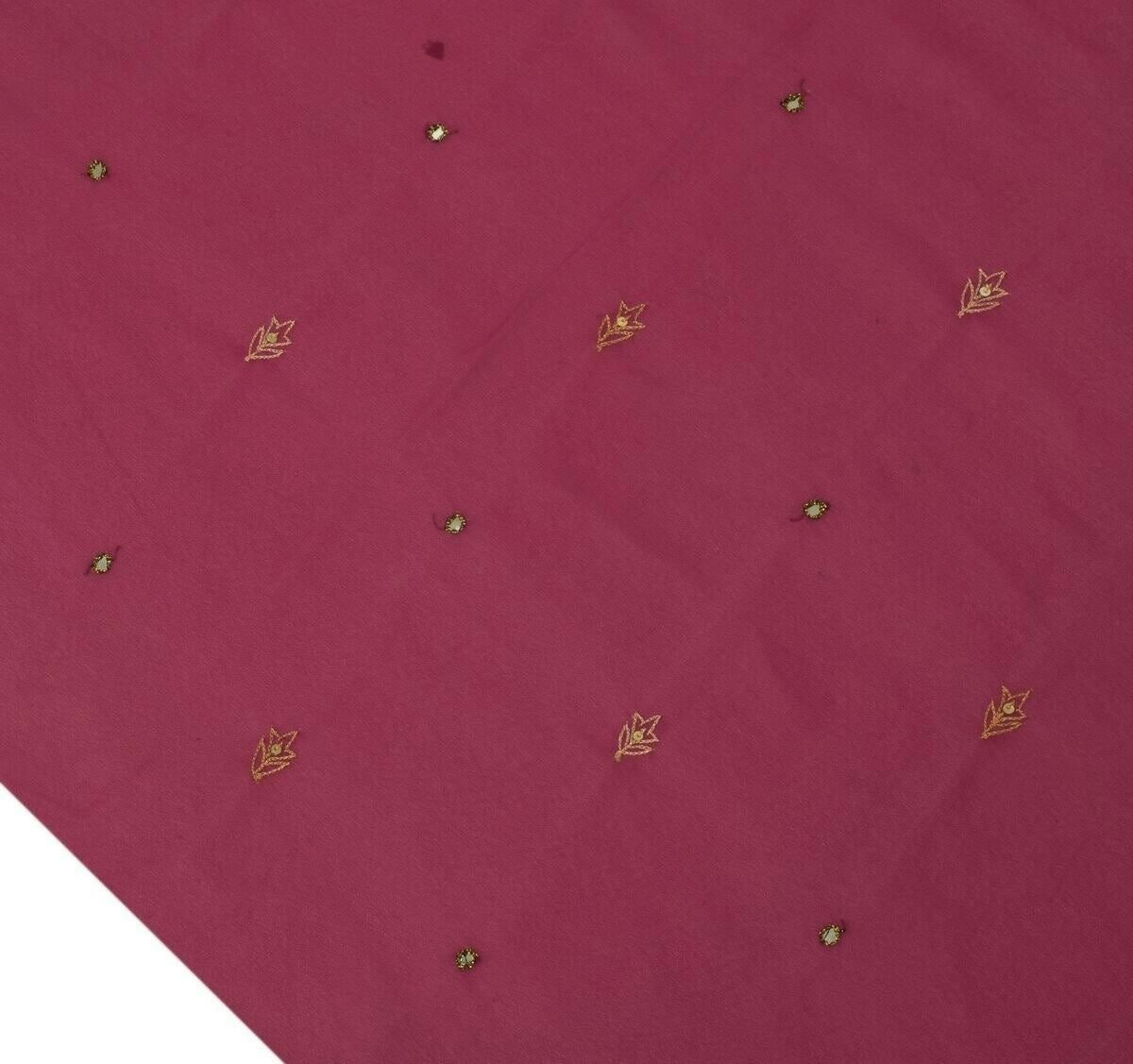 Blend Georgette Silk Vintage Sari Remnant Scrap Fabric for Sewing Craft