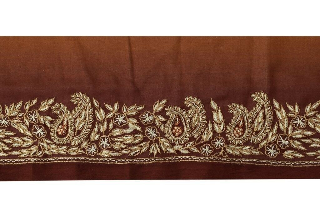 Vintage Saree Sewing Trim Indian Craft Border Hand Embroidered Ribbon Lace