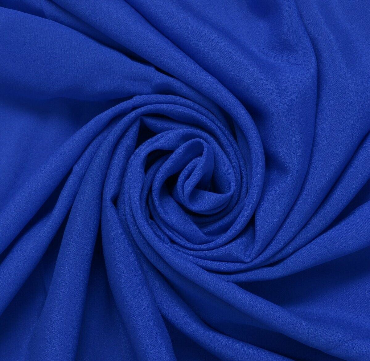 Blend Crepe Silk Blue Vintage Sari Remnant Scrap Fabric for Sewing Craft