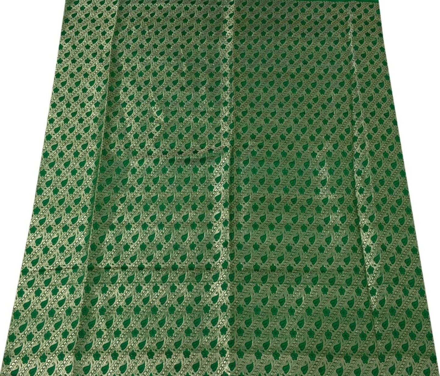 Vintage Saree Remnant Scrap Multi Purpose Craft All Over Zari Woven Fabric