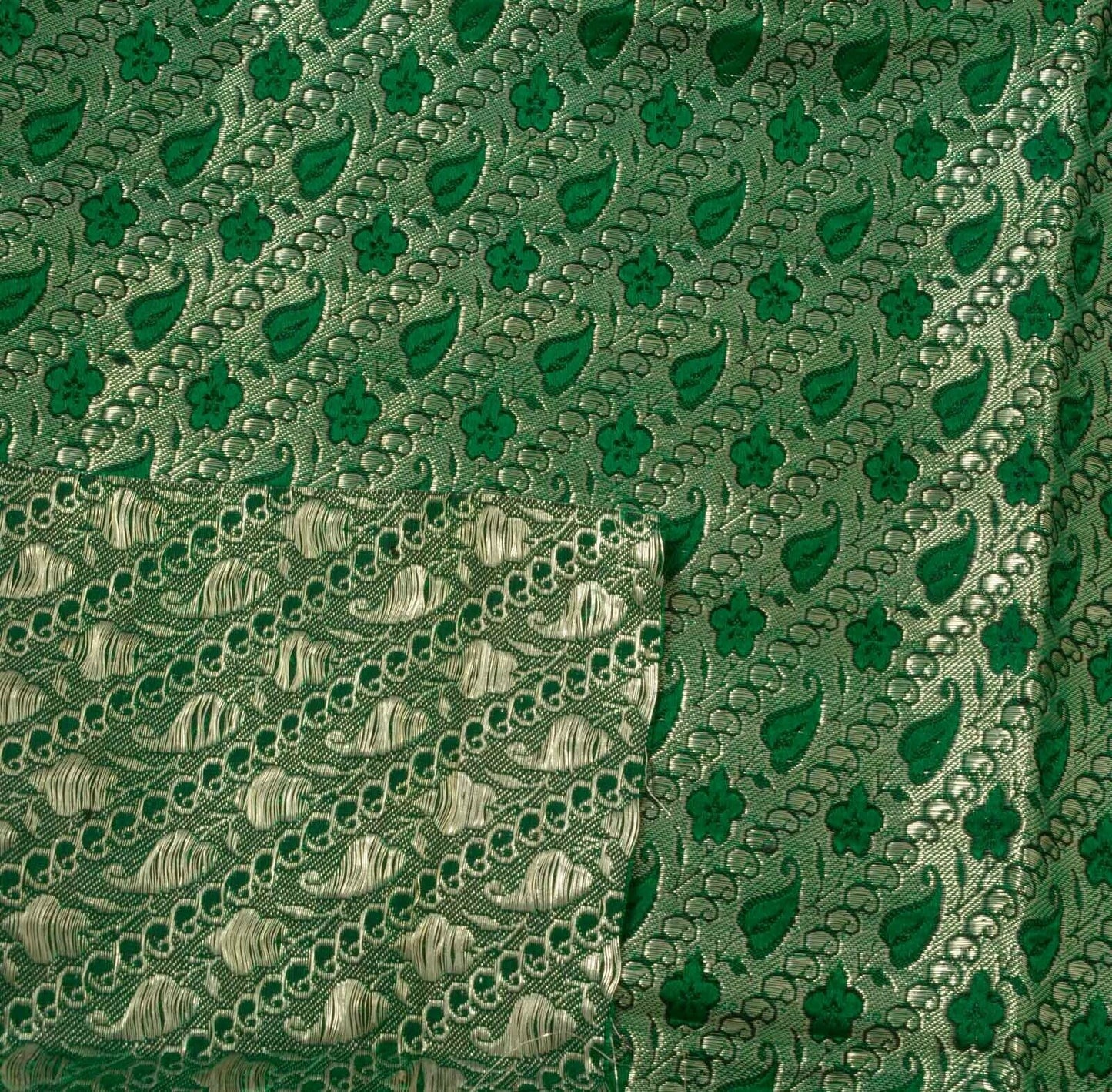 Vintage Saree Remnant Scrap Multi Purpose Craft All Over Zari Woven Fabric