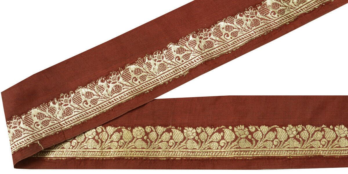 Antique Vintage Saree Border Indian Craft Trim Woven Zari Brocade Ribbon Lace