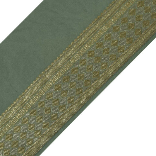 Vintage Sari Border Indian Craft Sew Trim Golden Silver Zari Woven Ribbon Lace