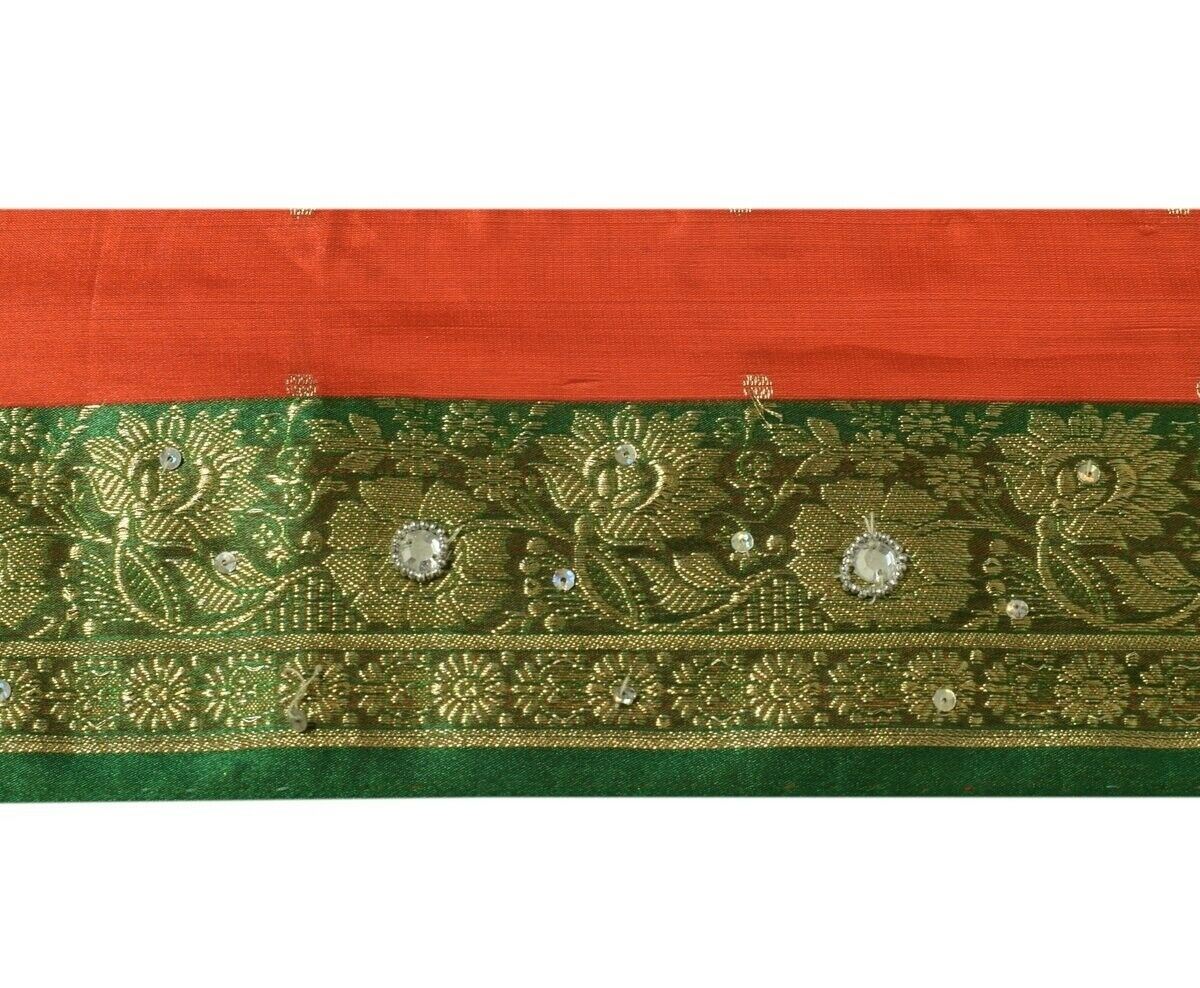 Vintage Sari Border Indian Craft Trim Woven Zari Brocade Banarasi Ribbon Lace