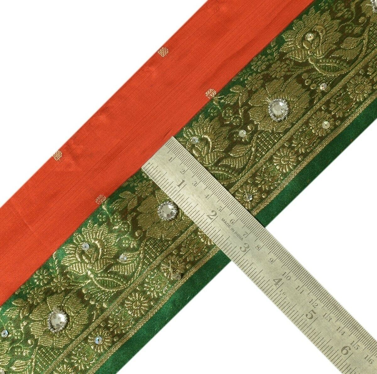 Vintage Sari Border Indian Craft Trim Woven Zari Brocade Banarasi Ribbon Lace