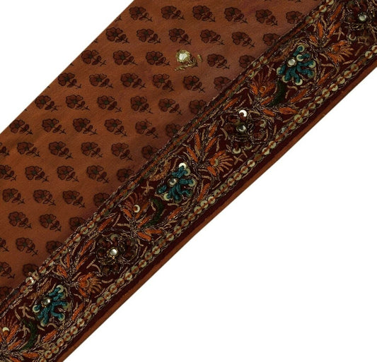 1.25" W Vintage Sari Border Indian Craft Trim Hand Embroidered Sewing Lace