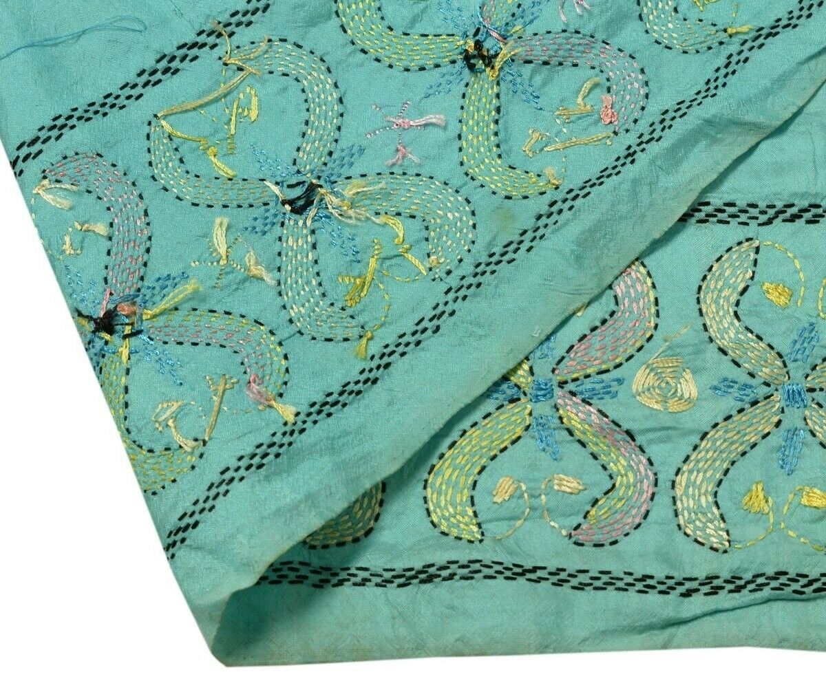 Vintage Saree Border Indian Craft Trim Hand Embroidered Kantha Ribbon Lace