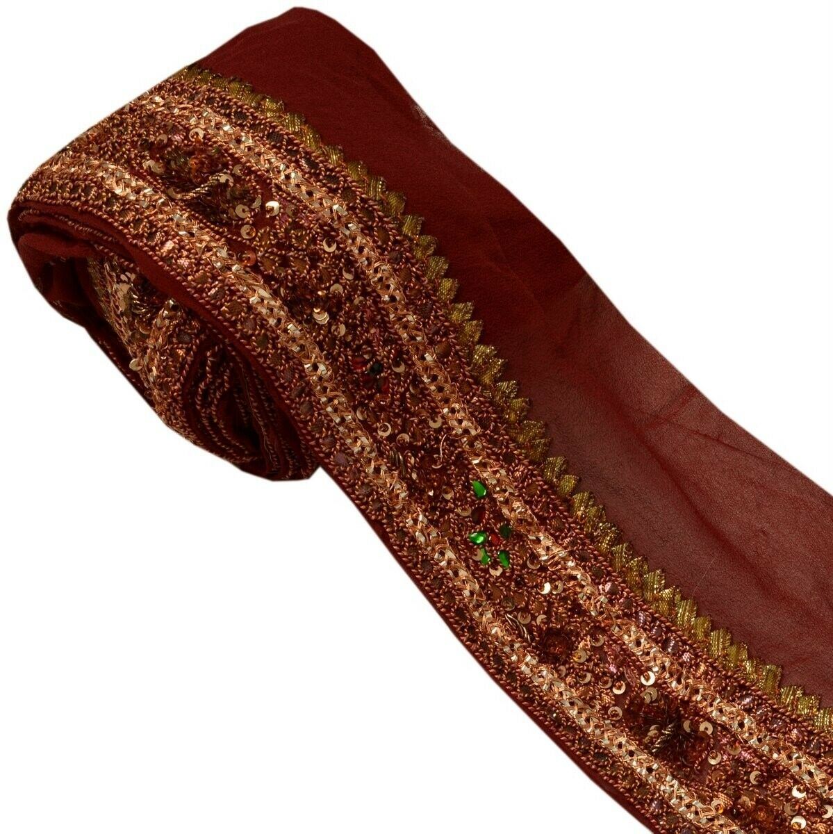 Vintage Saree Border Indian Craft Trim Hand Beaded Gota Patti Dori Stitch Lace