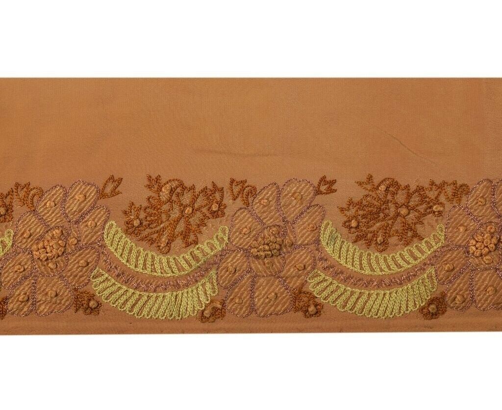 Vintage Sari Border Indian Craft Sewing Trim Hand Embroidered Ribbon Lace