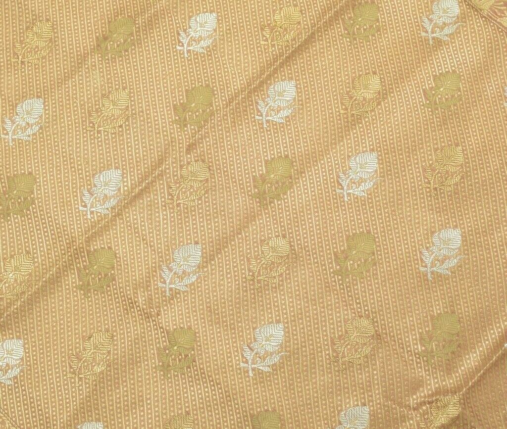 Vintage Saree Remnant Scrap Multi Purpose Woven Pure Silk Craft Design Fabric