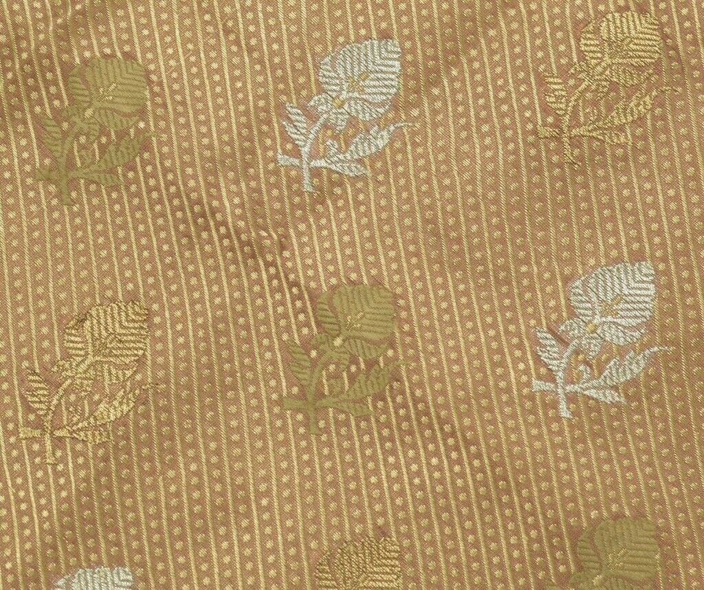 Vintage Saree Remnant Scrap Multi Purpose Woven Pure Silk Craft Design Fabric