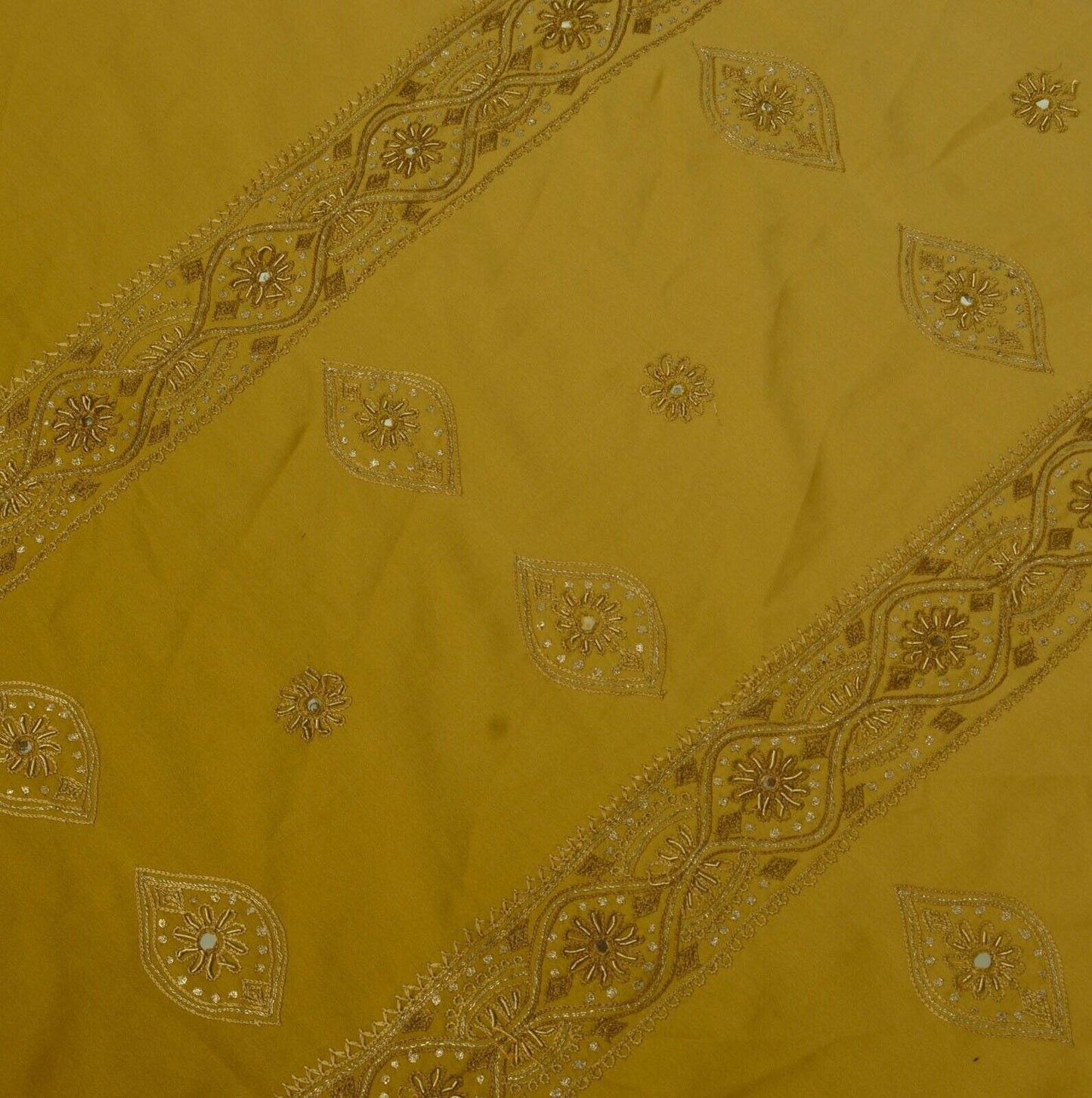 Vintage Saree Remnant Scrap Multi Purpose Craft Zari Zardozi Embroidered Fabric