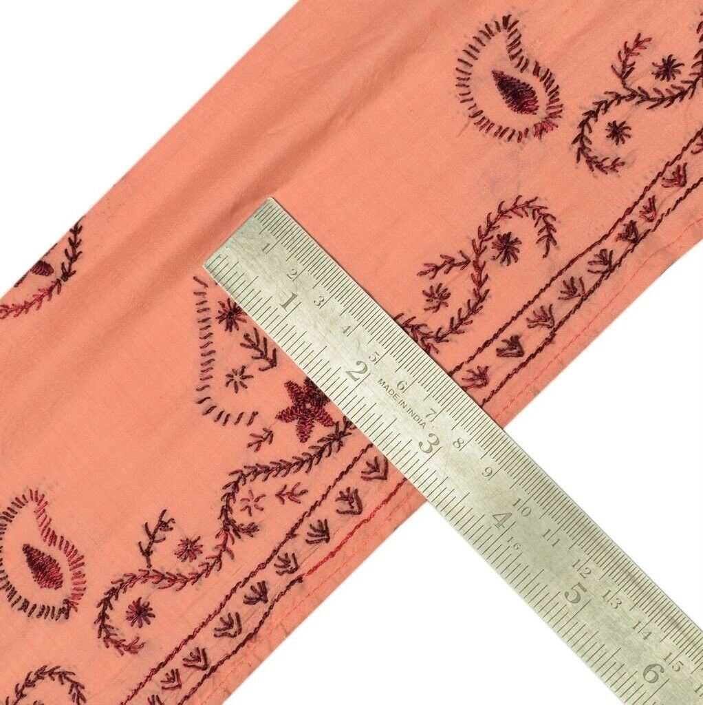 Vintage Sari Border Indian Craft Sewing Trim Hand Embroidered Ribbon Lace