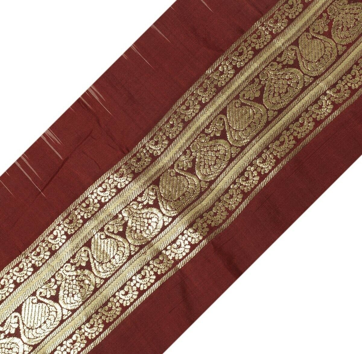 Vintage Sari Border Indian Craft Trim Woven Zari Brocade Banarasi Ribbon Lace