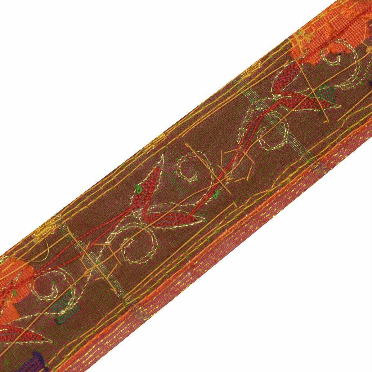 Vintage Saree Border Craft Trim Antique Lace Hand Beaded Gota Patti Ribbon