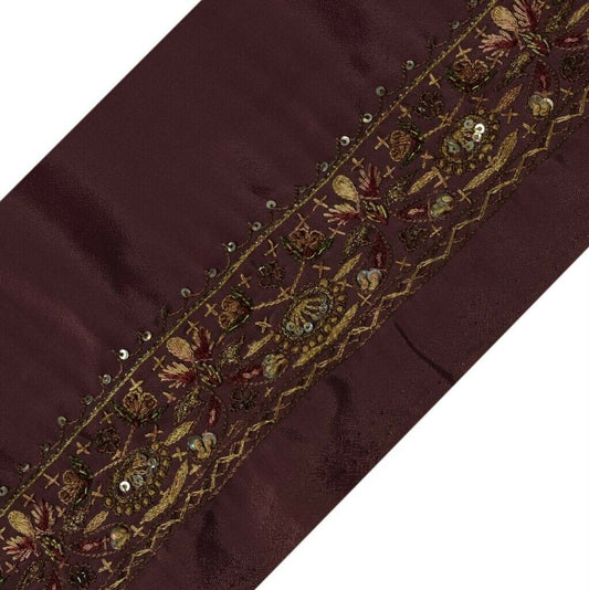 1.5" W Vintage Sari Border Indian Craft Sewing Trim Hand Embroidered Ribbon Lace