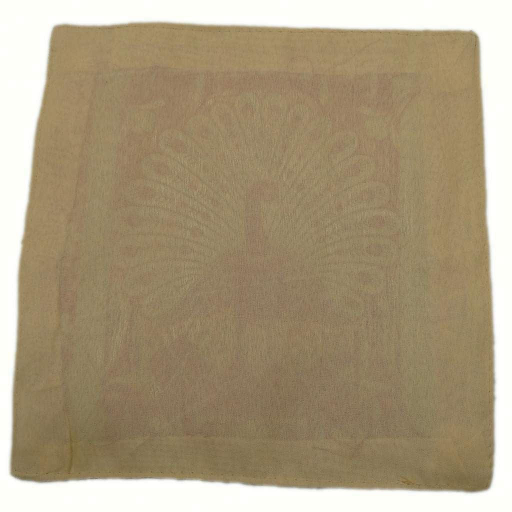 Art Silk Woven Zari Brocade Table Mat Multi Purpose Fabric Beige