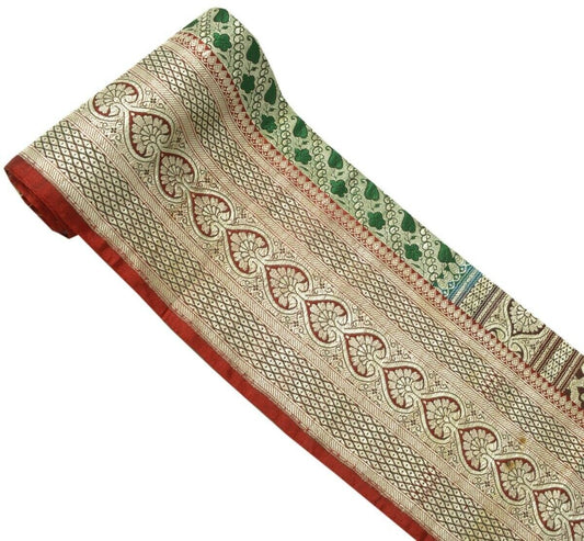 Vintage Sari Border Indian Craft Sewing Trim Woven Banarasi Brocade Ribbon Lace