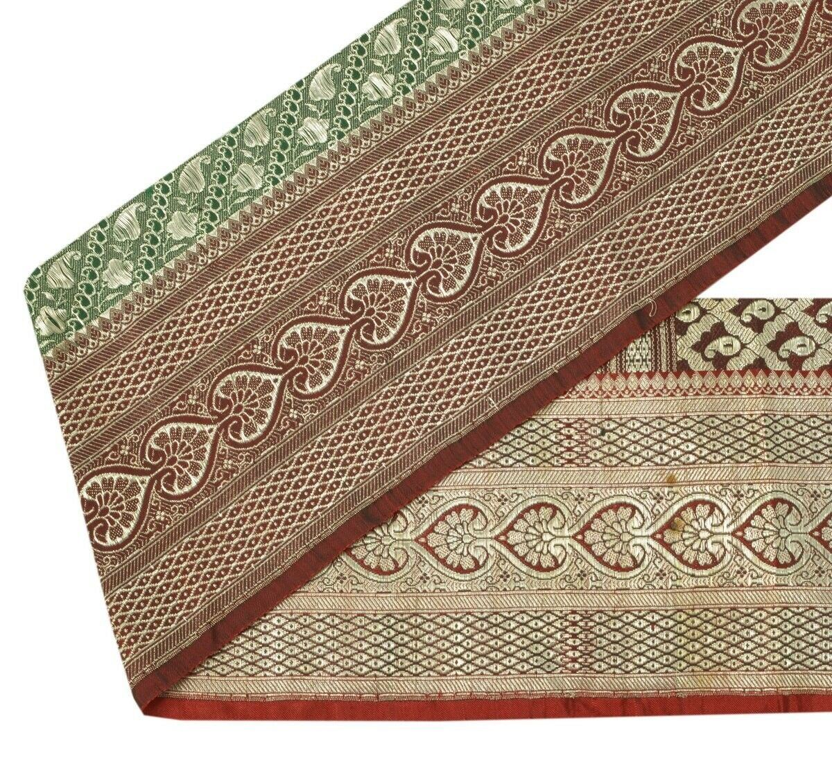 Vintage Sari Border Indian Craft Sewing Trim Woven Banarasi Brocade Ribbon Lace
