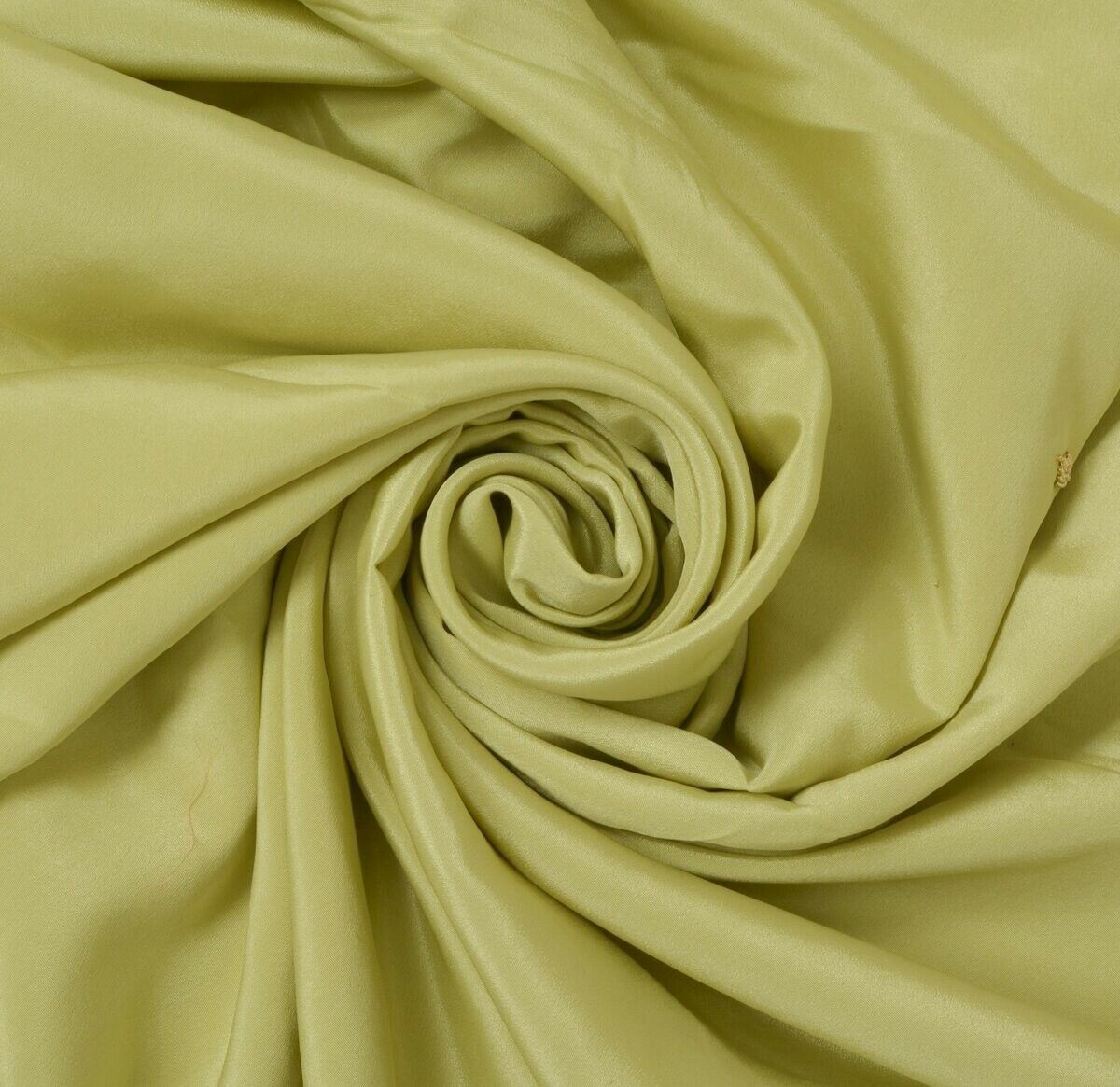 Blend Crepe Silk Light Green Vintage Sari Remnant Scrap Fabric for Sewing Craft