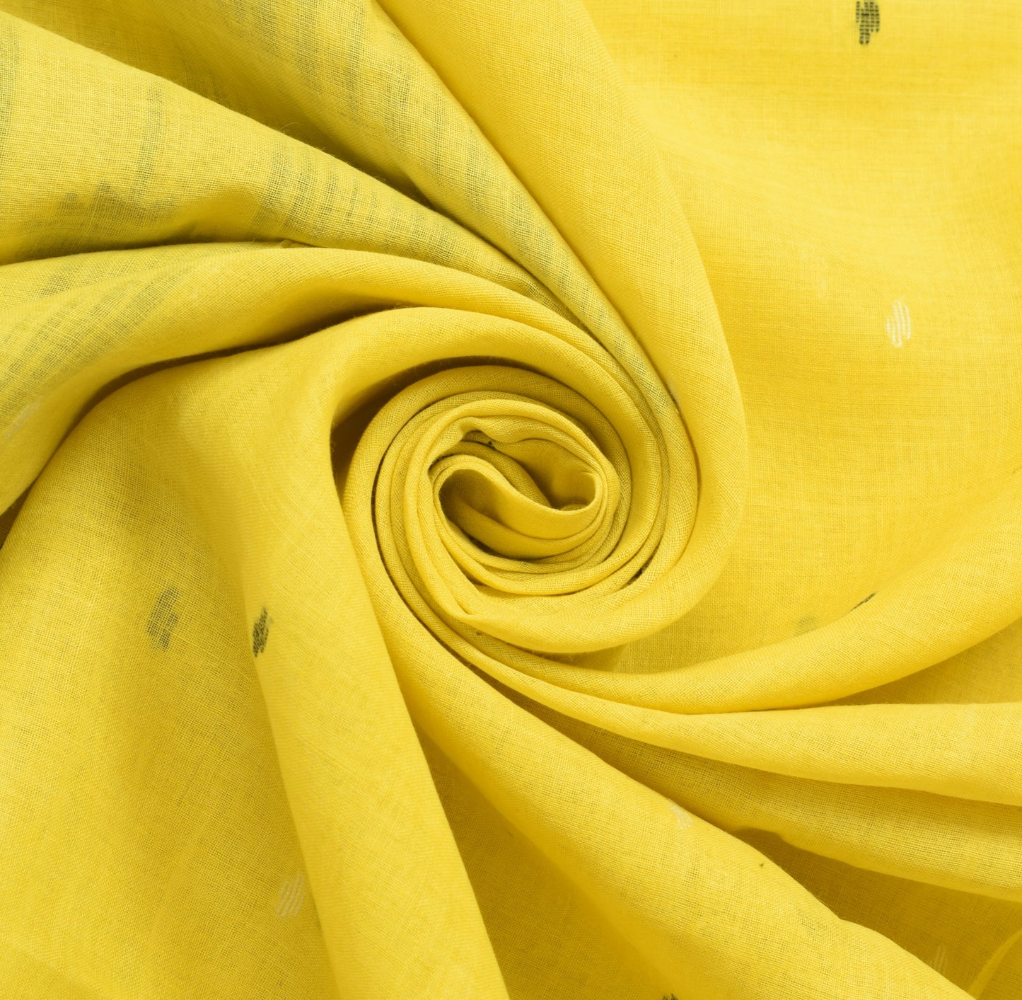 Sushila Vintage Yellow Scrap Craft Saree Pure Cotton Weaving Indian Sari Fabric
