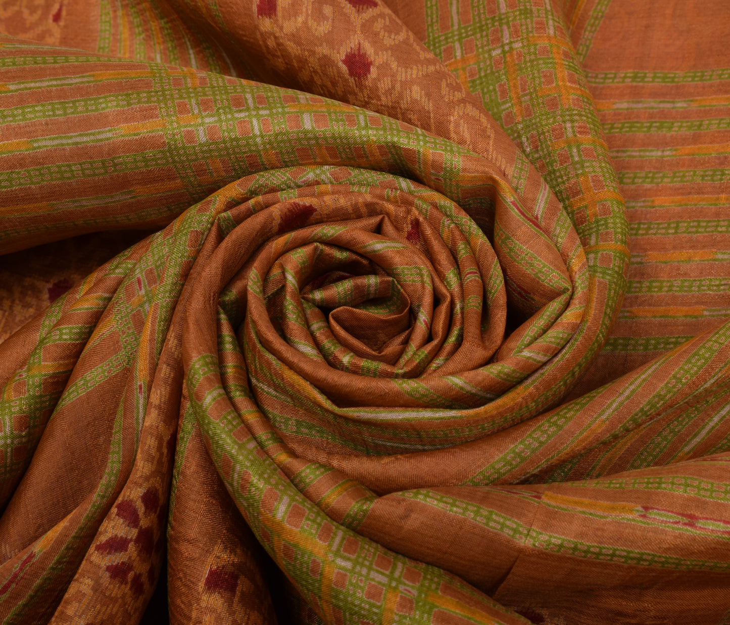 Sushila Vintage Indian Scrap Saree 100% Pure Silk Printed Floral Sari Fabric