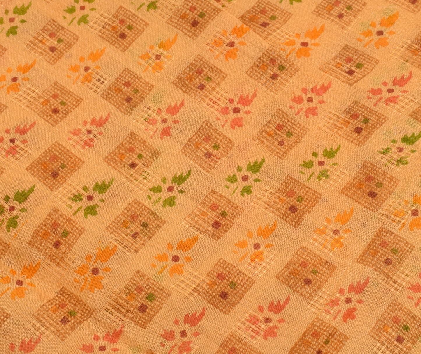 Sushila Vintage Indian Scrap Saree 100% Pure Cotton Printed Floral Sari Fabric
