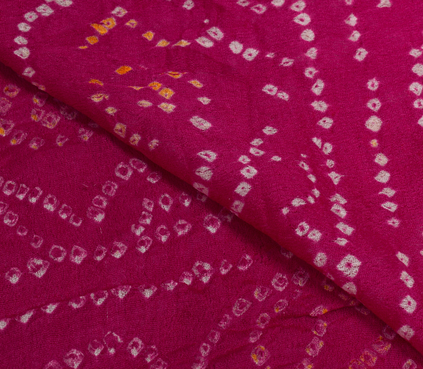 Sushila Vintage Magenta Scrap Dupatta Georgette Silk Bandhani Printed Long Stole