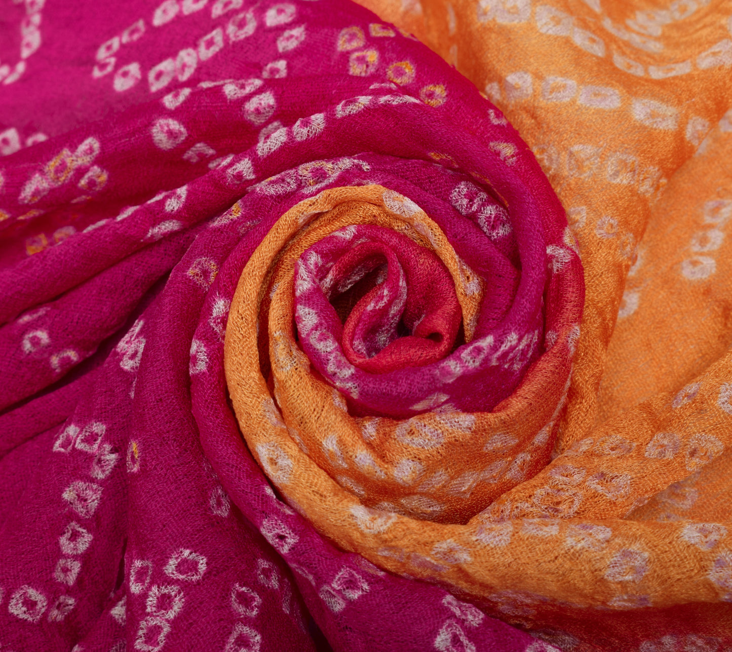 Sushila Vintage Magenta Scrap Dupatta Georgette Silk Bandhani Printed Long Stole