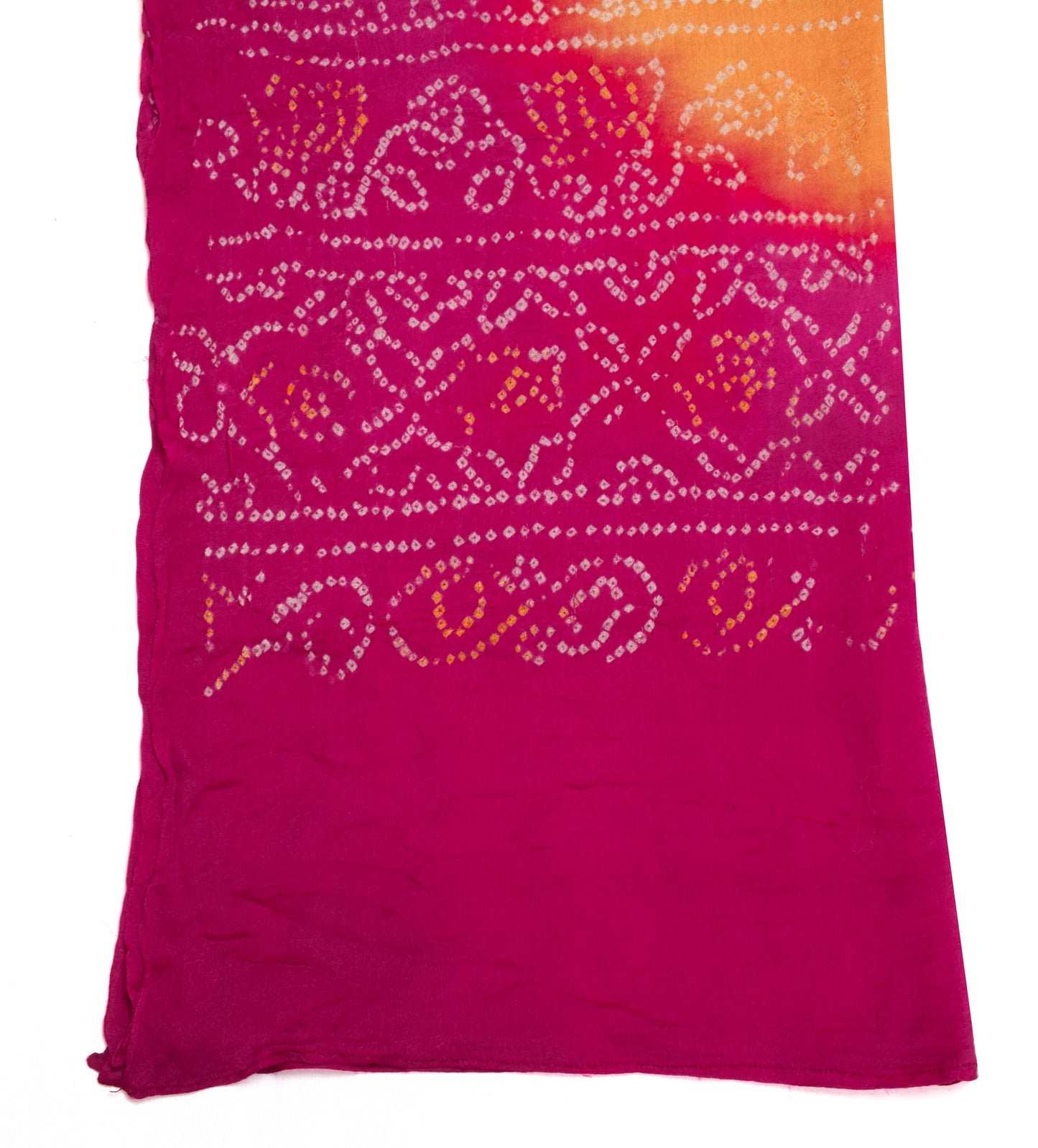 Sushila Vintage Magenta Scrap Dupatta Georgette Silk Bandhani Printed Long Stole