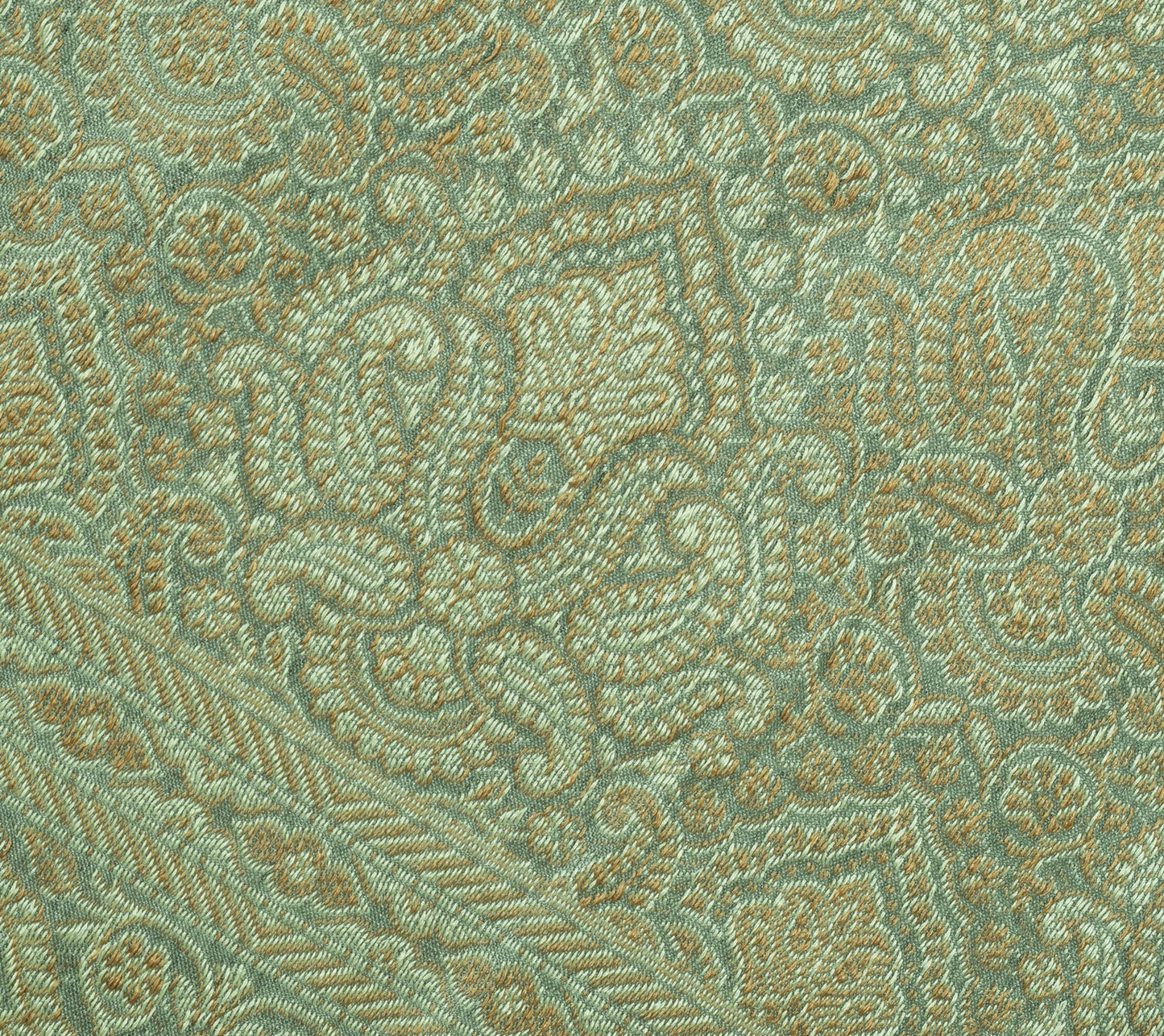 Sushila Vintage Gray Green Sari Pure Silk Woven Floral Sari Decor 5 Yard Fabric