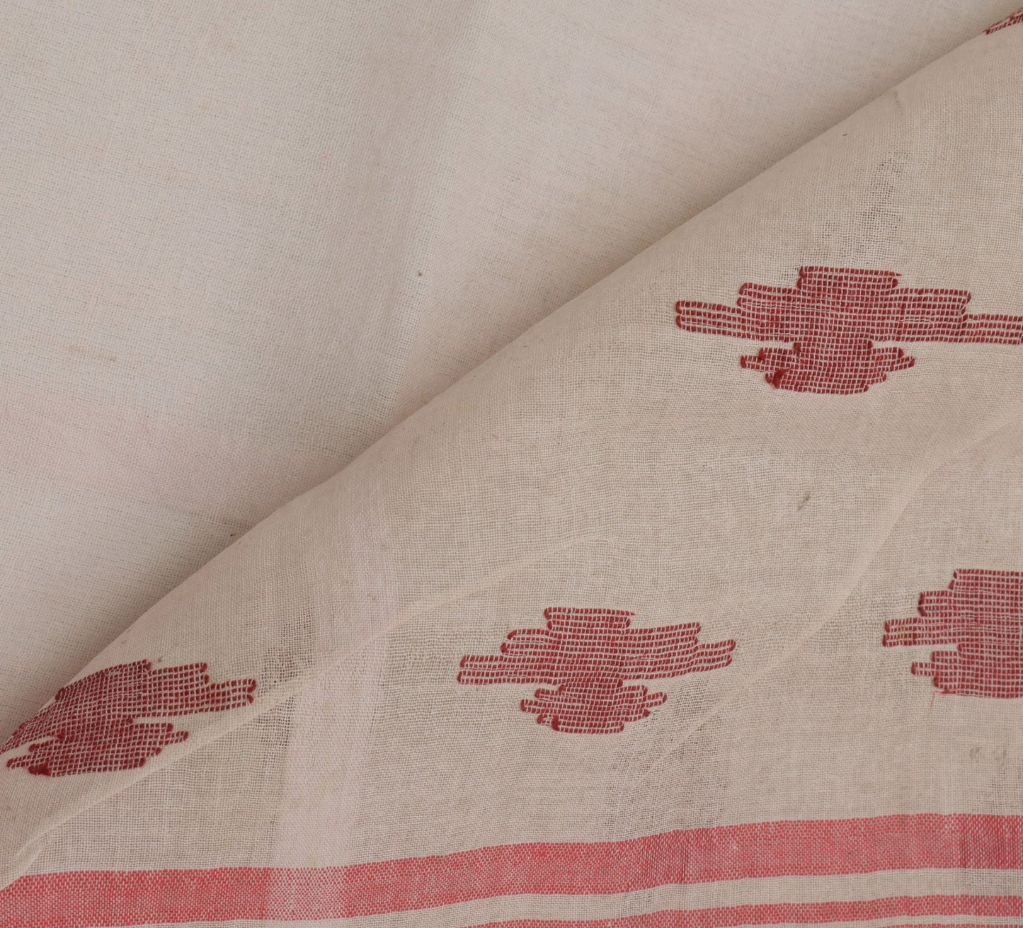 Sushila Vintage Peach Saree Pure Cotton Woven Ikkat Patola Sari Decor Fabric