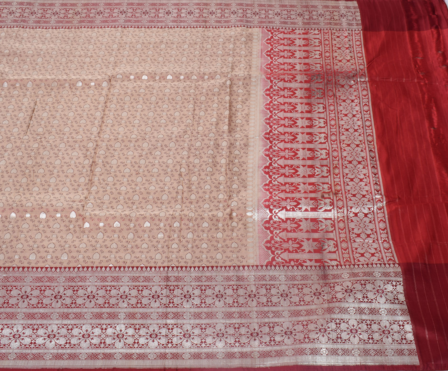 Sushila Vintage Banarasi Saree Pure Satin Silk Woven Zari Brocade Sari Fabric